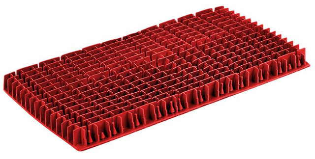 Spazzola in PVC lunga rossa Dolphin (1 pezzo)