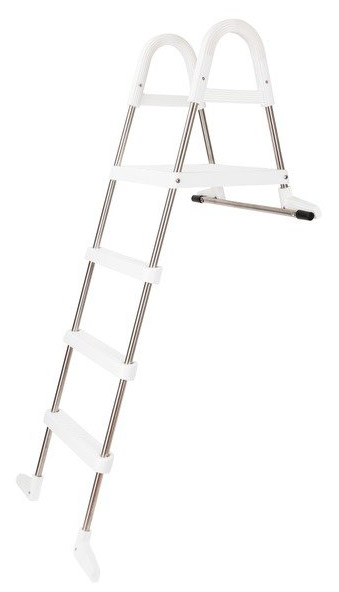 Scaletta AZURO DL in acciaio 3 gradini h.1,20 m per piscine seminterrate