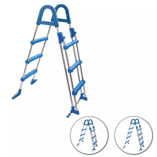 Scaletta di sicurezza AZURO in acciaio per piscine fuori terra fino a h.1,22 m