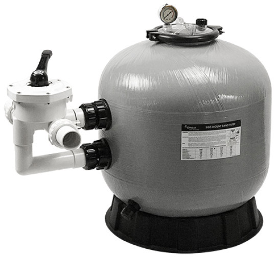 Filtro a sabbia bobinato in fibra di vetro EMAUX - fino a 15,60 m&Acirc;&sup3;/h con valvola laterale