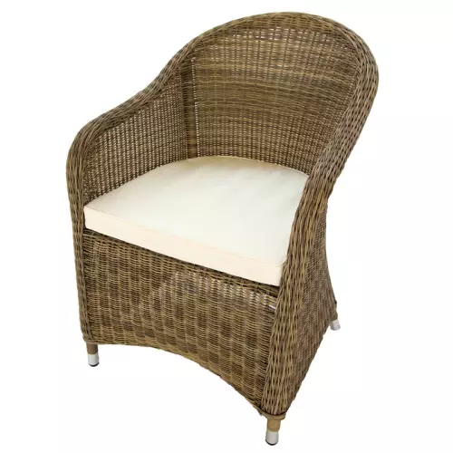 Poltrona da giardino in wicker NEW ORLEANS, con cuscino