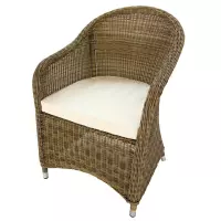 Poltrona da giardino in wicker NEW ORLEANS, con cuscino