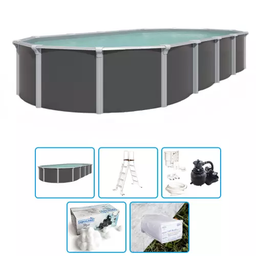 Piscina fuori terra STEELDESIGN Omega - 9,15 x 4,60 x h.1,32 m - KIT BASE