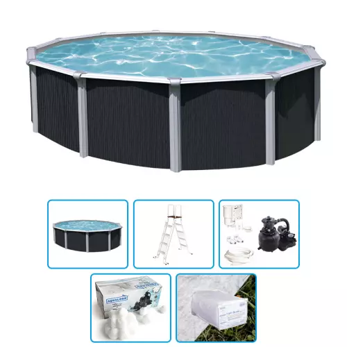Piscina fuori terra STEELDESIGN - Ø 4,55 x h.1,32 m - KIT BASE