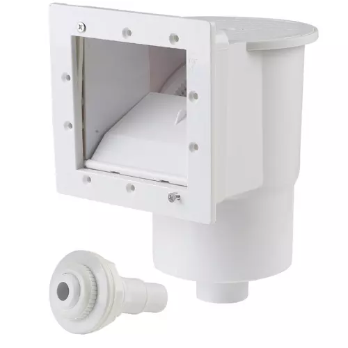 Skimmer a bocca stretta a parete standard per piscina completo di bocchetta