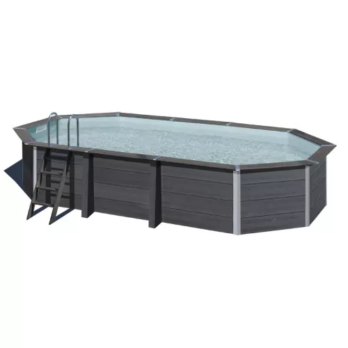 Piscina in legno composito WPC WOOD 6,64 X 3,86 h 1,54 m