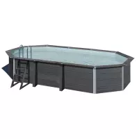 Piscina in legno composito WPC WOOD 6,64 X 3,86 h 1,54 m