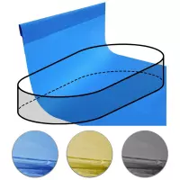 Telo Rivestimento Liner 4,90 x 3,60 m per piscina a forma ovale STEEL h. 1,20/1,32 m