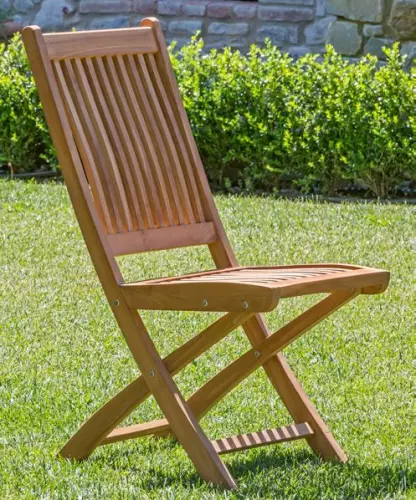 Sedia da giardino in teak NAOMI, pieghevole