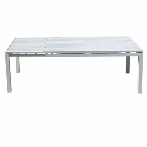 Tavolo allungabile da giardino in alluminio ULISSE, con ruote : BIANCO