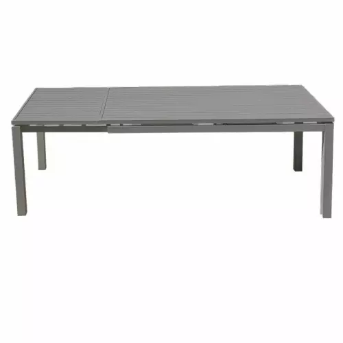 Tavolo allungabile da giardino in alluminio ULISSE, con ruote : TORTORA