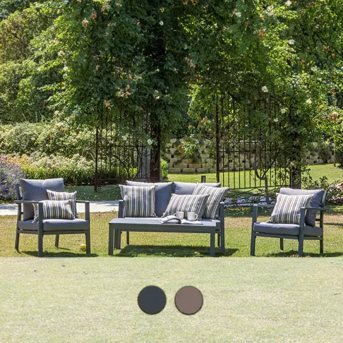 Salotto da giardino in alluminio AFRODITE, 2 posti