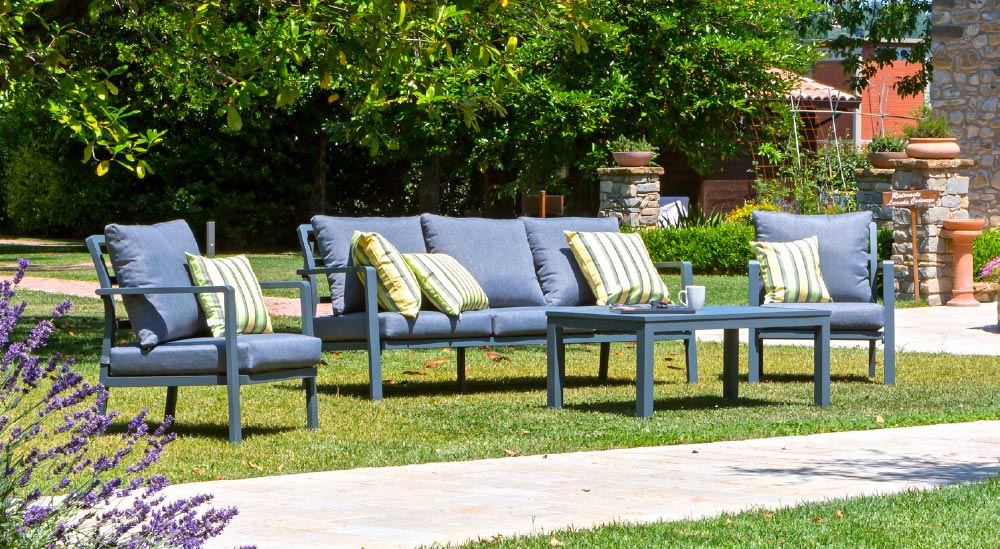 Salotto AFRODITE colore antracite da 3 posti