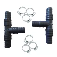 Kit raccordi a T Ø 32/38 mm con fascette stringitubo