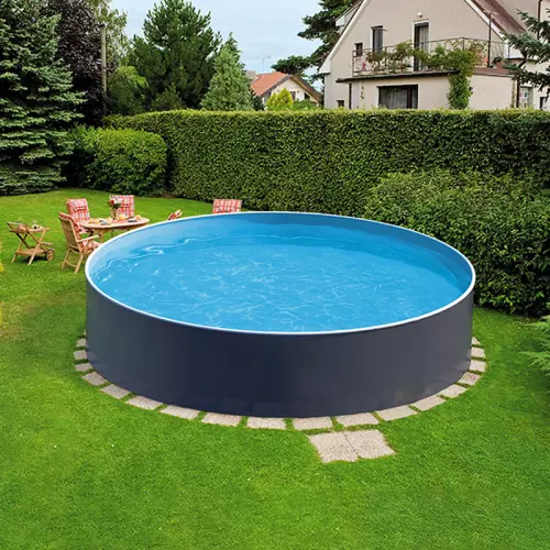 Piscina fuori terra circolare AZURO GRAPHITE Ø 4,60 h.1,20 m
