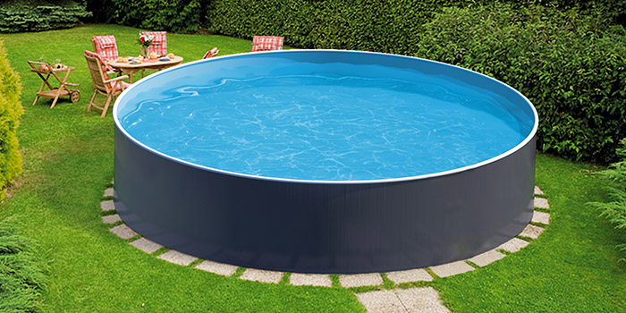 Piscina Fuori terra circolare AZURO GRAPHITE