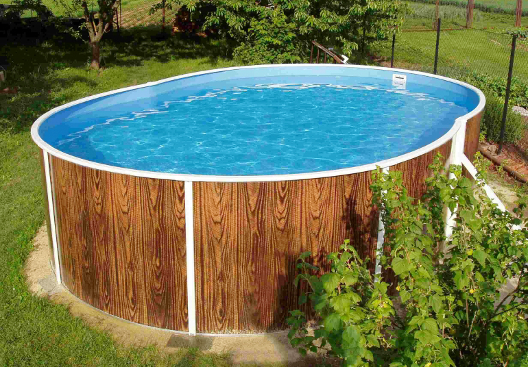 Piscina fuori terra ovale AZURO WOOD