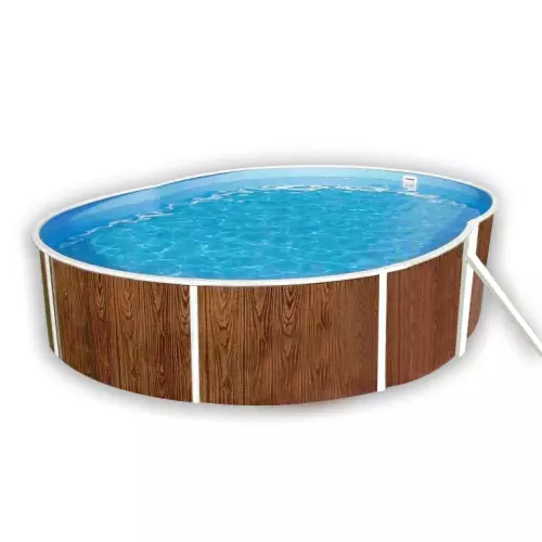 Piscina fuori terra ovale AZURO WOOD 5,50 x 3,70 x h.1,20 m