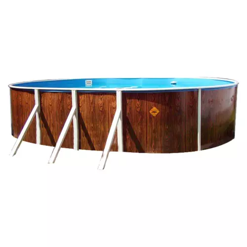 Piscina fuori terra ovale AZURO WOOD 7,30 x 3,70 x h.1,20 m