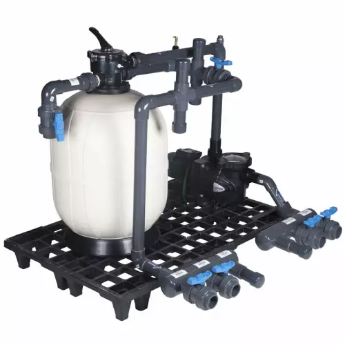 Impianto di filtrazione preassemblato TOP da 7,5 mc/h con valvola dall'alto