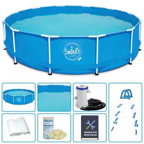 Piscina Fuori Terra SWING FRAME Ø 3,66 x h 0,91 m - KIT EASY