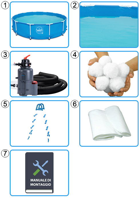 Piscina Fuori Terra SWING FRAME &Atilde;&tilde; 4,57 x h.1,22 m - KIT EASY