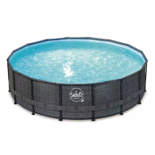 Piscina Fuori Terra SWING FRAME WICKER DARK Ø 4,88 x h 1,22 m