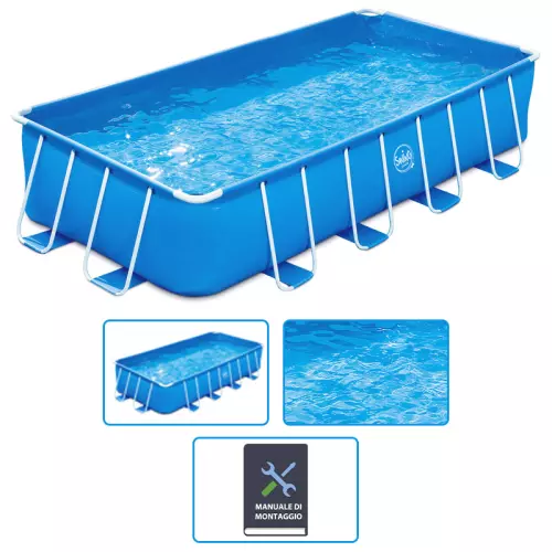 Struttura piscina Fuori Terra SWING METAL FRAME rettangolare 4,88 x 2,44 x h.1,07 m