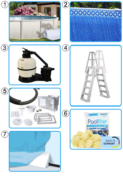 Materiale incluso piscina fuori terra OPUS SIGNATURE Materiale incluso piscina fuori terra OPUS SIGNATURE