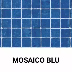 Rivestimento Liner SopremaPool DESIGN in PVC-P armato : h 1,65 x 25 m - 41,25 m² - MOSAICO BLU