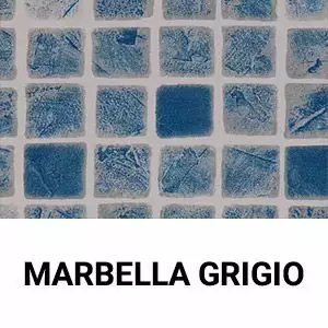 Rivestimento Liner SopremaPool DESIGN in PVC-P armato ANTISDRUCCIOLO : h 1,65 x 10 m - 16,50 m² - MARBELLA GRIGIO