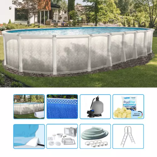 Piscina fuori terra ovale OPUS TUSCANY 10,05 x 5,49 x h 1,32 m - KIT PRO