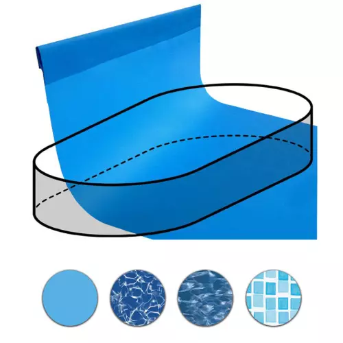 Telo Rivestimento Liner per piscina ovale 5,50 x 3,70 m