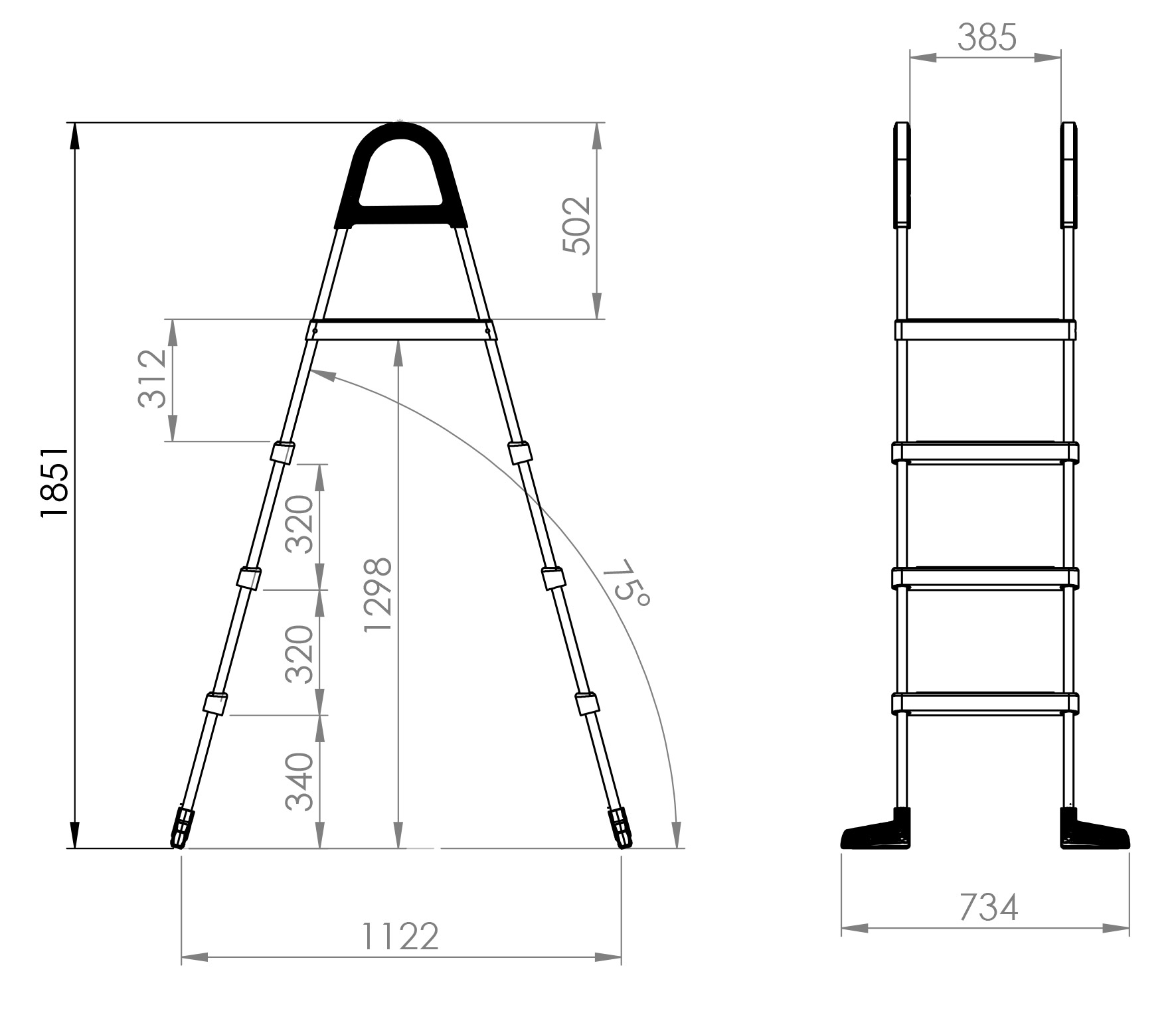 Scaletta De Luxe per piscine fuori terra