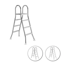 Scaletta a ponte AZURO in acciaio Inox AISI 304 per piscine fuori terra