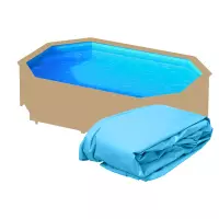 Liner di ricambio BLUE per piscina in legno NorthWood UBBINK ottagonale 6,10 x 4,00 h.1,30 m