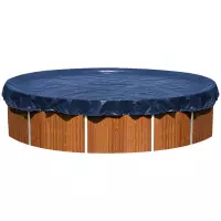 Copertura invernale in polietilene 125 gr/m² per piscine fuori terra circolari, telo BLU/NERO
