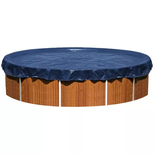 Copertura invernale Ø 5,30 m per piscine circolari di Ø 4,60 m - Colore BLU/NERO, spessore 125 gr/m²