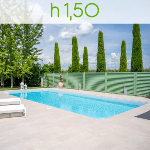 Piscina interrata ITALIKA® Steel in pannelli d'acciaio 5,00 x 3,00 h1,50 m