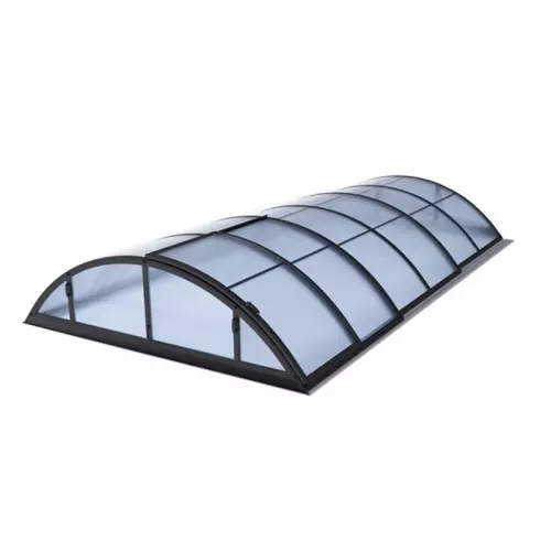 Copertura telescopica per piscina KLASIK A - misure interne 3,17 x 6,35 m, colore finitura: ANTRACITE