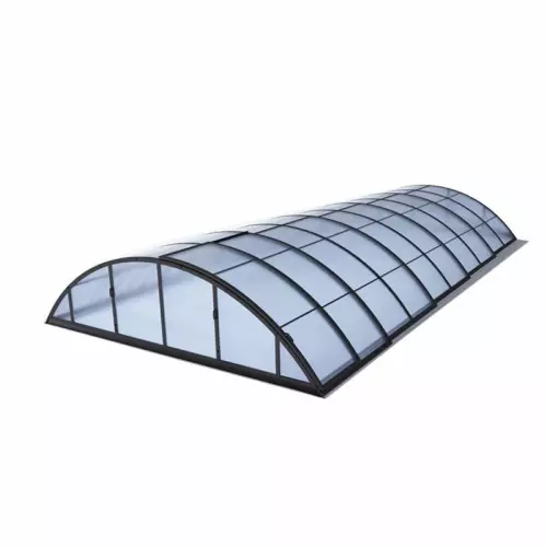 Copertura telescopica per piscina KLASIK C - misure interne 4,99 x 10,60 m, colore finitura: ANTRACITE