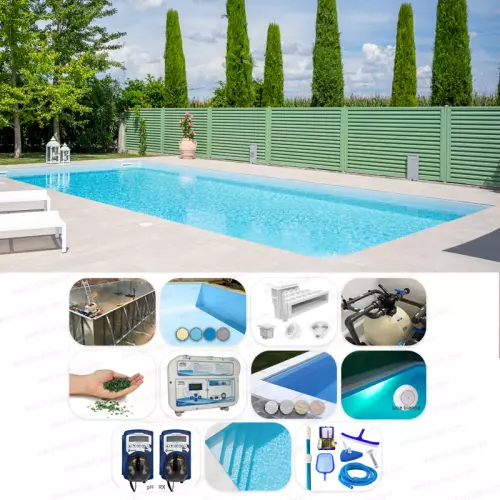 Piscina interrata in pannelli d'acciaio ITALIKA® Steel rettangolare 6,00 x 3,00 h1,50 m - kit SENZA PENSIERI