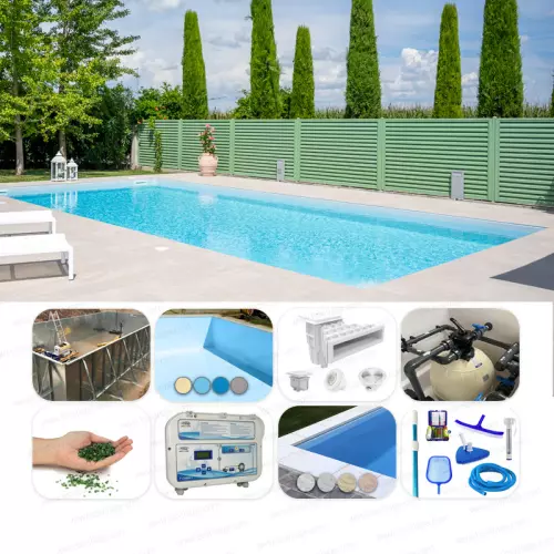 Piscina interrata in pannelli d'acciaio ITALIKA® Steel rettangolare 6,00 x 3,00 h1,20 m - kit PRO BOX
