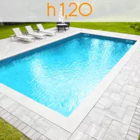 Piscina interrata ITALIKA® Steel in pannelli d'acciaio 7,00 x 3,00 h1,20 m