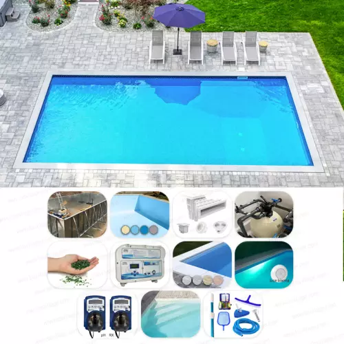 Piscina interrata in pannelli d'acciaio ITALIKA® Steel rettangolare 12,00 x 6,00 h1,20 m - kit SENZA PENSIERI