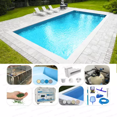 Piscina interrata in pannelli d'acciaio ITALIKA® Steel rettangolare 9,00 x 4,00 h1,50 m - kit PRO BOX