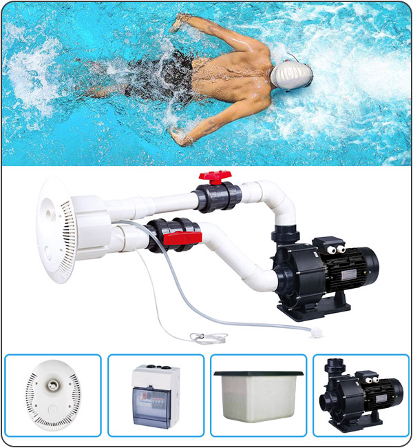 Piscina interrata Italika Steel con nuoto contro corrente Piscina interrata Italika Steel con nuoto contro corrente