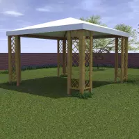 Gazebo da giardino in legno impregnato CAPRI, varie dimensioni