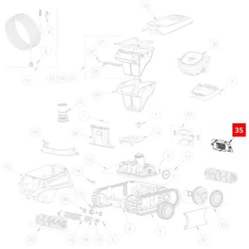 35_Griglia posteriore CN, Nera