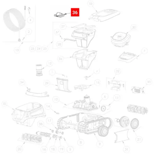 36_Guida Flusso esterno CN, Grigio scuro